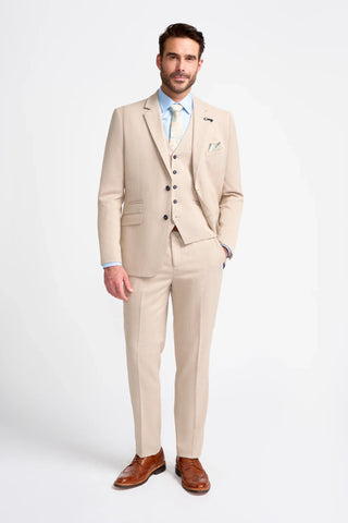 House of Cavani Miami - Beige Three Piece Suit
