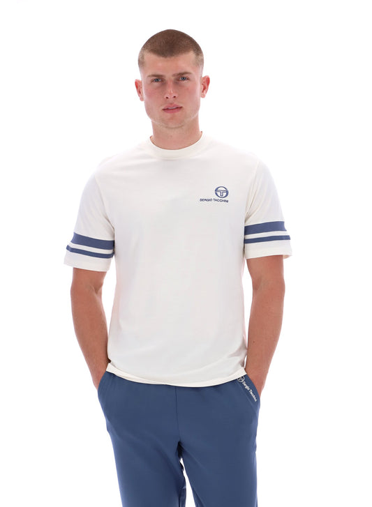 Sergio Tacchini Frankie T-Shirt – Gardenia / Indigo