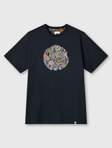 Pretty Green House Paisley Logo T-shirt Black