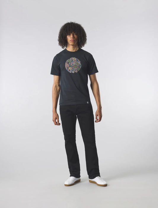 Pretty Green House Paisley Logo T-shirt Black