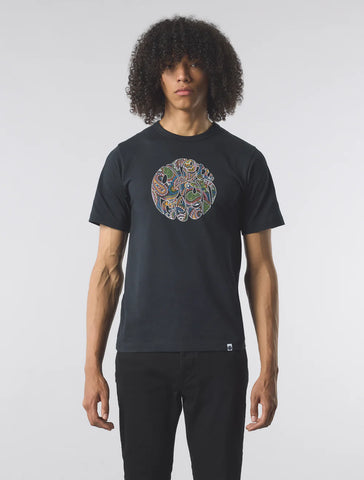 Pretty Green House Paisley Logo T-shirt Black
