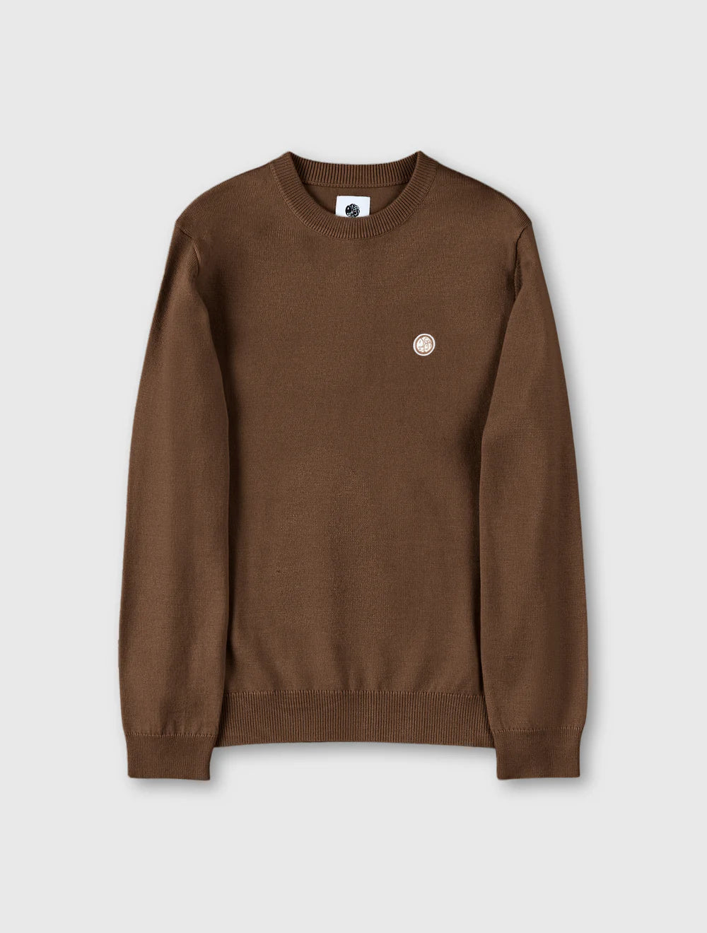 Pretty Green Merino Blend Crewneck Jumper – Brown