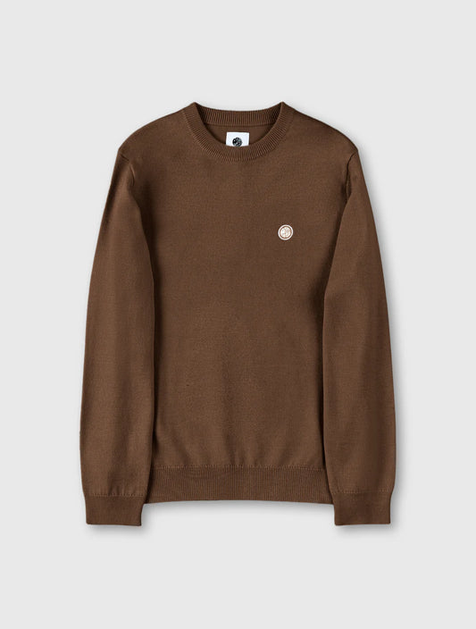 Pretty Green Merino Blend Crewneck Jumper – Brown