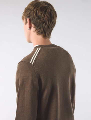 Pretty Green Merino Blend Crewneck Jumper – Brown