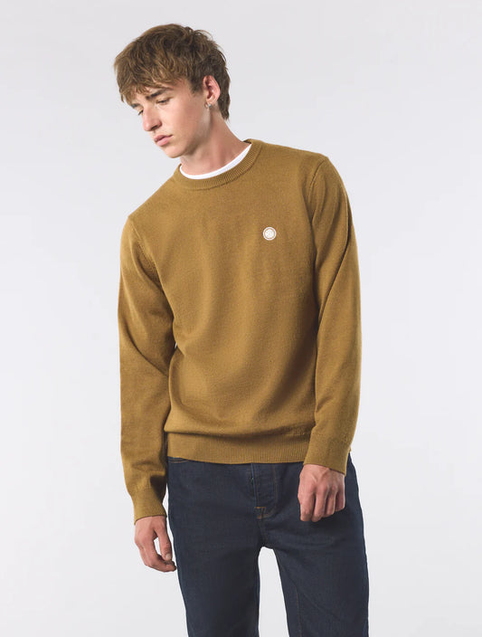 Pretty Green Merino Blend Crewneck Jumper – Tan