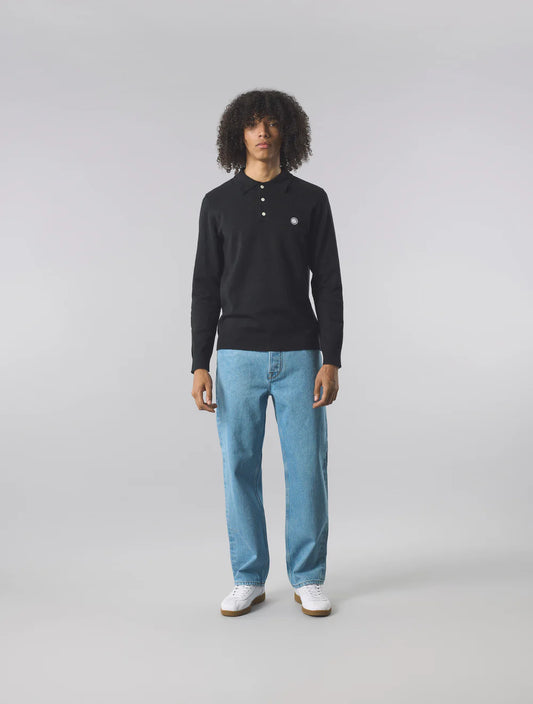 Pretty Green Merino Blend Polo Black