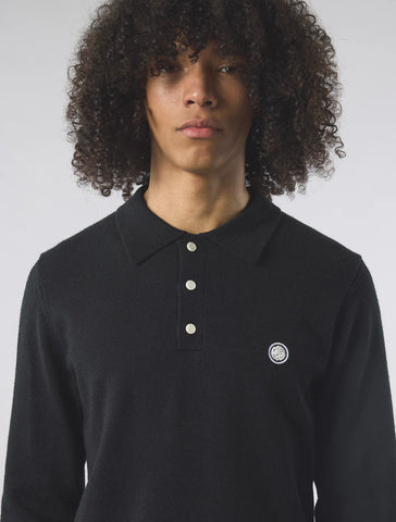 Pretty Green Merino Blend Polo Black