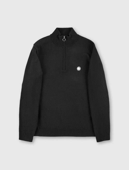 Pretty Green Merino Blend 1/4 Zip Black