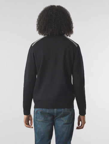 Pretty Green Merino Blend 1/4 Zip Black