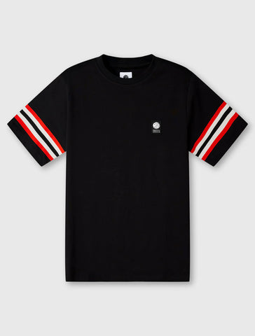 Pretty Green Stratosphere Sleeve Stripe T-Shirt - Black