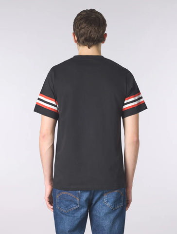 Pretty Green Stratosphere Sleeve Stripe T-Shirt - Black
