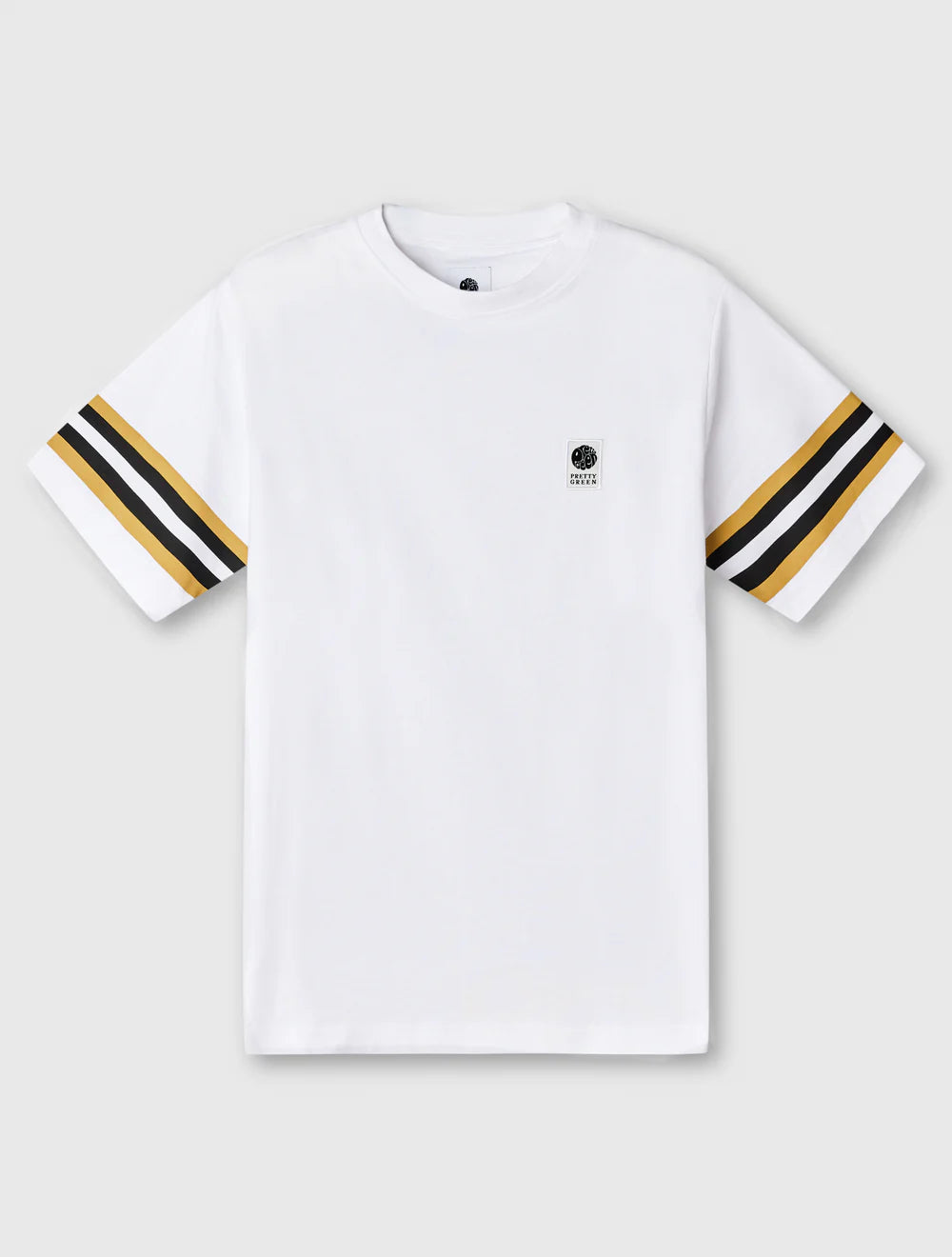 Pretty Green Stratosphere Sleeve Stripe T-Shirt - White