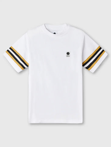 Pretty Green Stratosphere Sleeve Stripe T-Shirt - White
