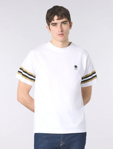 Pretty Green Stratosphere Sleeve Stripe T-Shirt - White