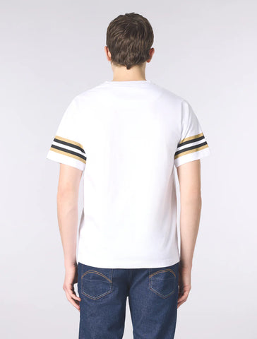Pretty Green Stratosphere Sleeve Stripe T-Shirt - White