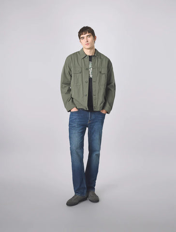 Pretty Green Bostall Solid Overshirt – Dark Green