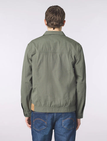 Pretty Green Bostall Solid Overshirt – Dark Green
