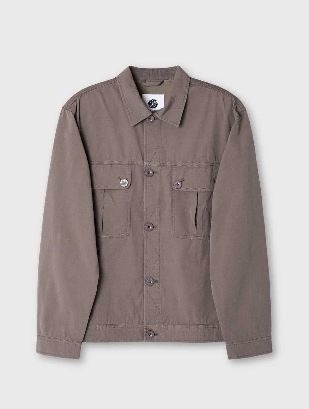Pretty Green Bostall Solid Overshirt – Grey