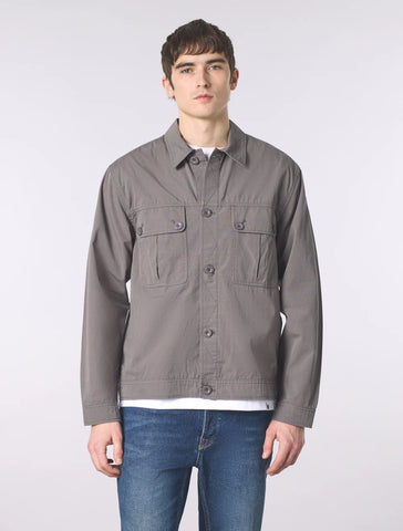 Pretty Green Bostall Solid Overshirt – Grey