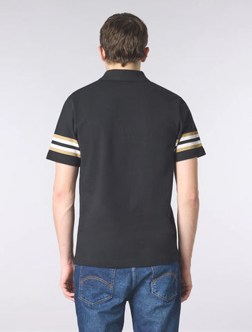 Pretty Green Stratosphere Sleeve Stripe Polo – Black