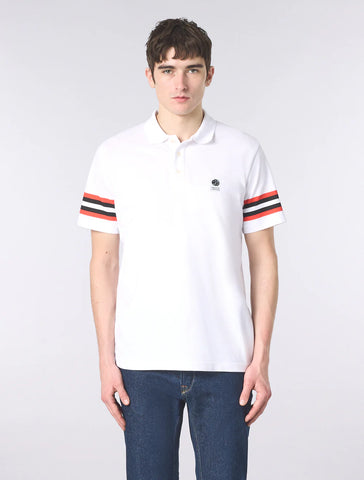 Pretty Green Stratosphere Sleeve Stripe Polo – White