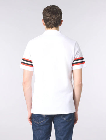 Pretty Green Stratosphere Sleeve Stripe Polo – White