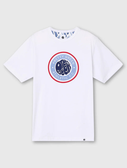 Pretty Green Kingsleigh Logo T-Shirt – White