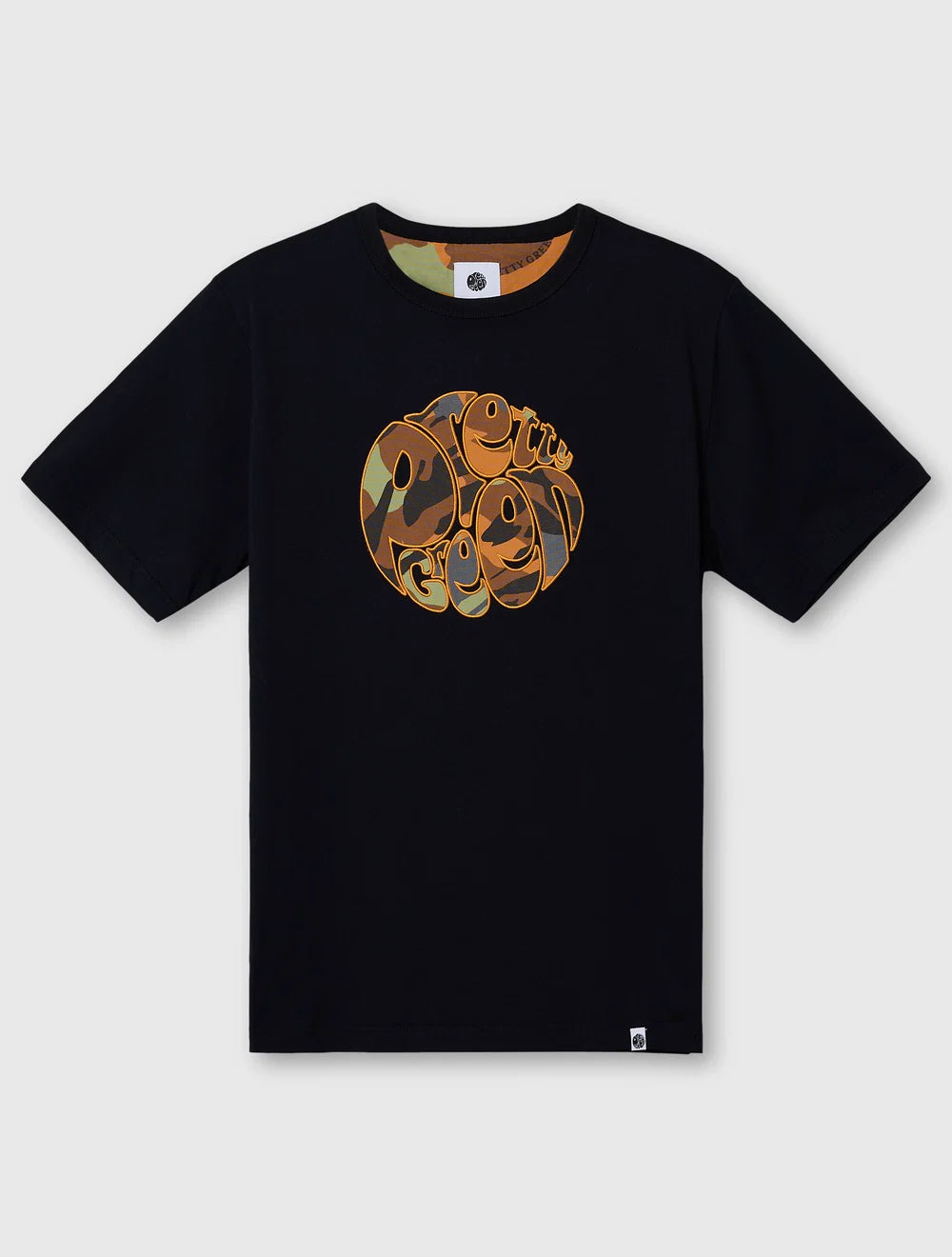 Pretty Green Rave Camo Logo T-Shirt – Black