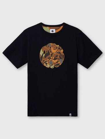 Pretty Green Rave Camo Logo T-Shirt – Black