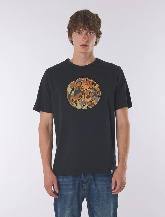 Pretty Green Rave Camo Logo T-Shirt – Black