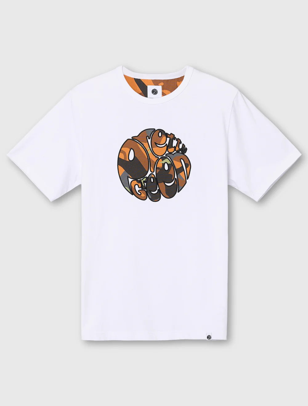Pretty Green Rave Camo Logo T-Shirt – White