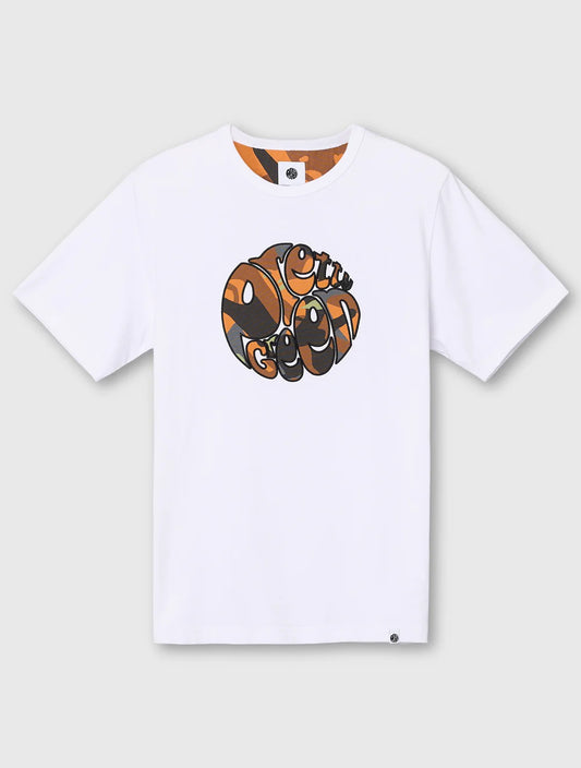 Pretty Green Rave Camo Logo T-Shirt – White