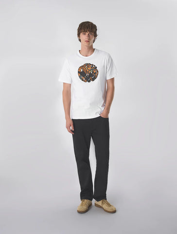 Pretty Green Rave Camo Logo T-Shirt – White