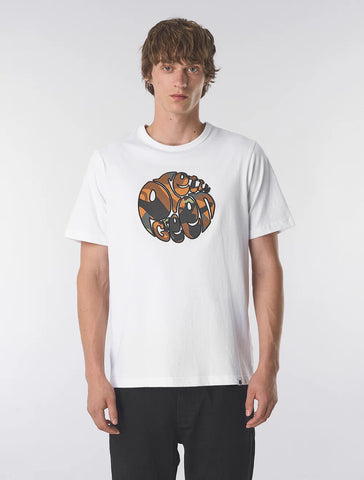 Pretty Green Rave Camo Logo T-Shirt – White