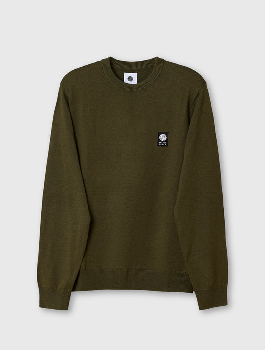 Pretty Green Merino Blend Crewneck Jumper –  Khaki