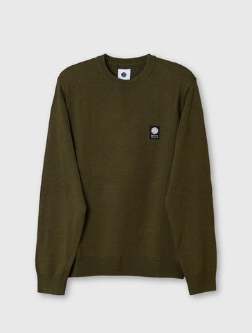 Pretty Green Merino Blend Crewneck Jumper –  Khaki