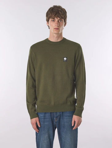 Pretty Green Merino Blend Crewneck Jumper –  Khaki