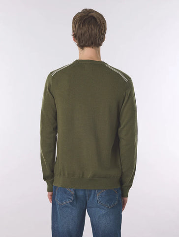 Pretty Green Merino Blend Crewneck Jumper –  Khaki