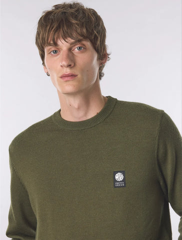 Pretty Green Merino Blend Crewneck Jumper –  Khaki