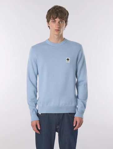 Pretty Green Merino Blend Crewneck Jumper –  Sky Blue