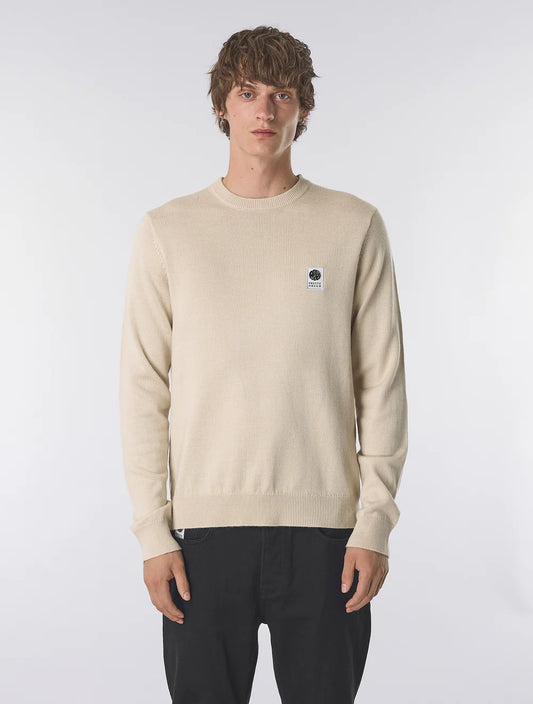 Pretty Green Merino Blend Crewneck Jumper – Stone