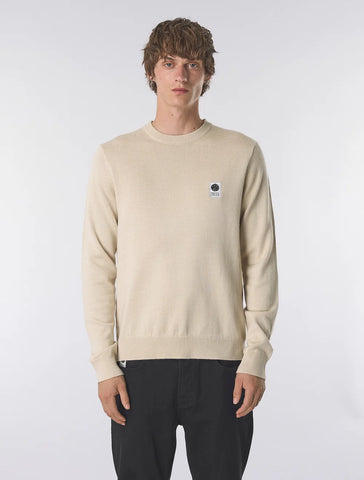Pretty Green Merino Blend Crewneck Jumper – Stone