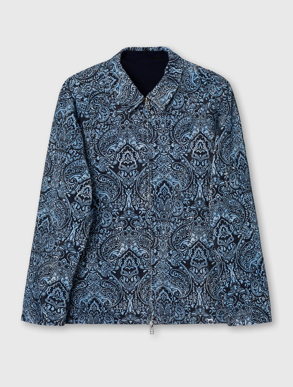 Pretty Green Rave On Reversible Paisley Jacket – Blue