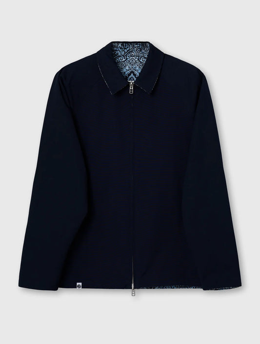 Pretty Green Rave On Reversible Paisley Jacket – Blue