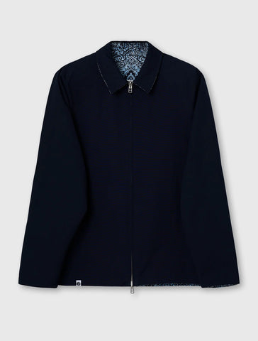 Pretty Green Rave On Reversible Paisley Jacket – Blue