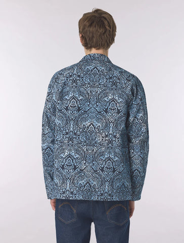 Pretty Green Rave On Reversible Paisley Jacket – Blue