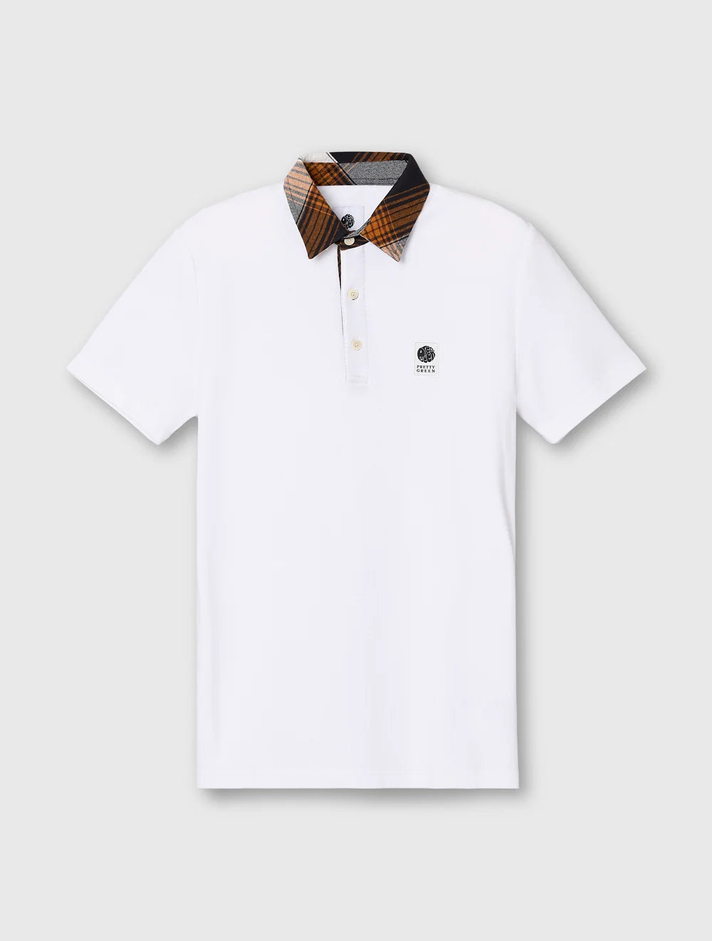 Pretty Green Strobe Polo – White