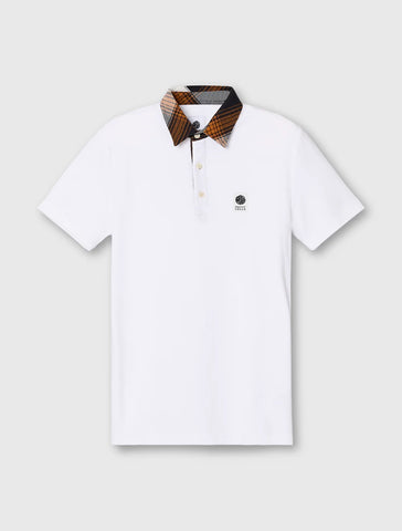 Pretty Green Strobe Polo – White