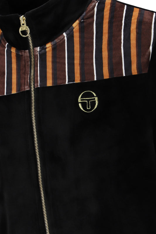 Sergio Tacchini Gabiano Velour Track Top – Black
