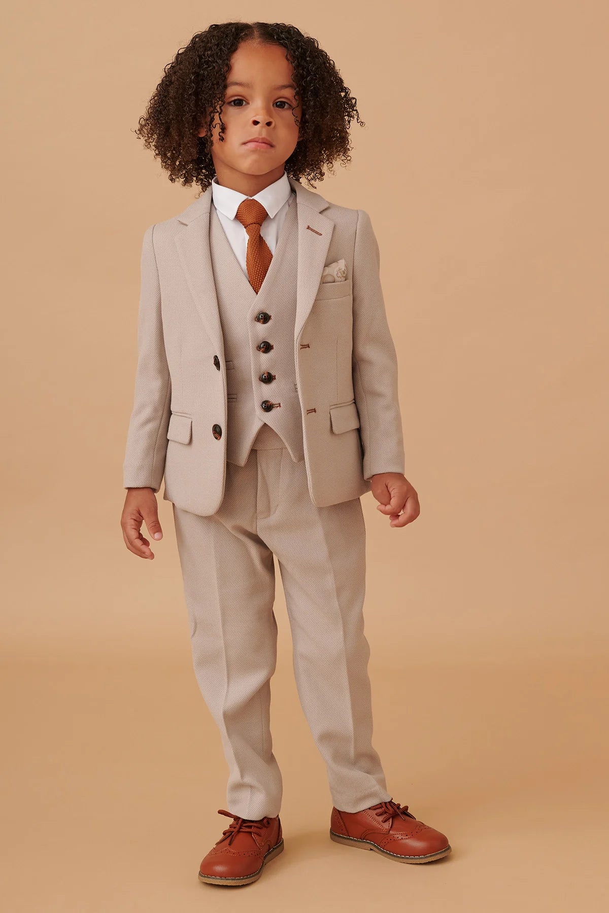 Marc Darcy HM5 - Children's Stone Tailored Three Piece Suit